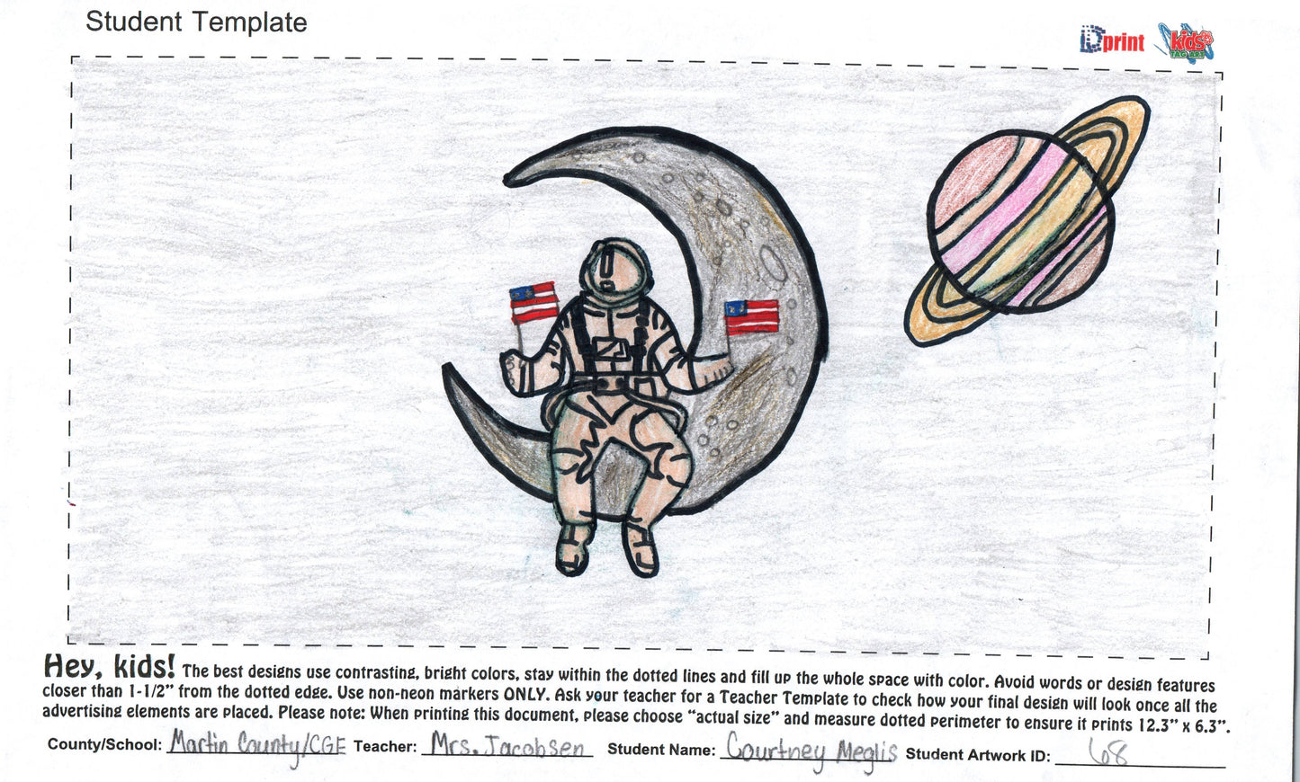 TAX COLLECTOR'S CHOICE - COURTNEY M. - 2021 AWARDS KIDS TAG ART